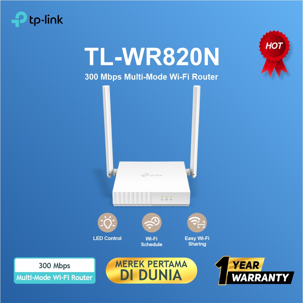 TP-LINK TL-WR820N 300Mbps Wireless N Speed Router Garansi Asli