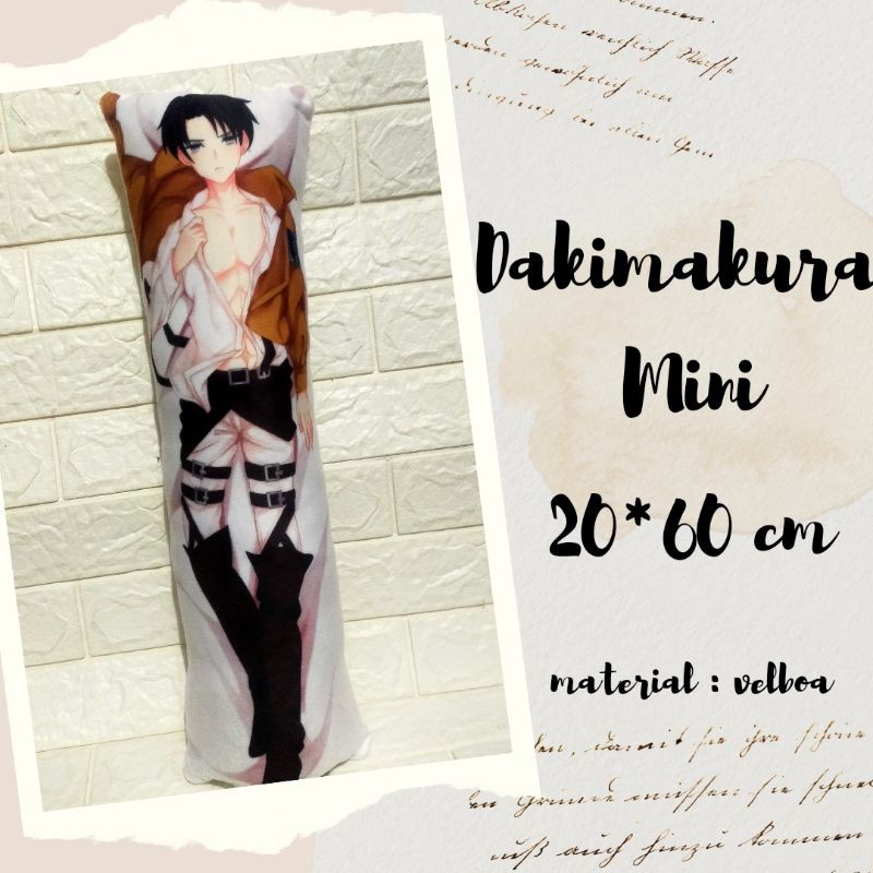 dakimakura mini anime attack on Titan levi bisa custom 2 hari