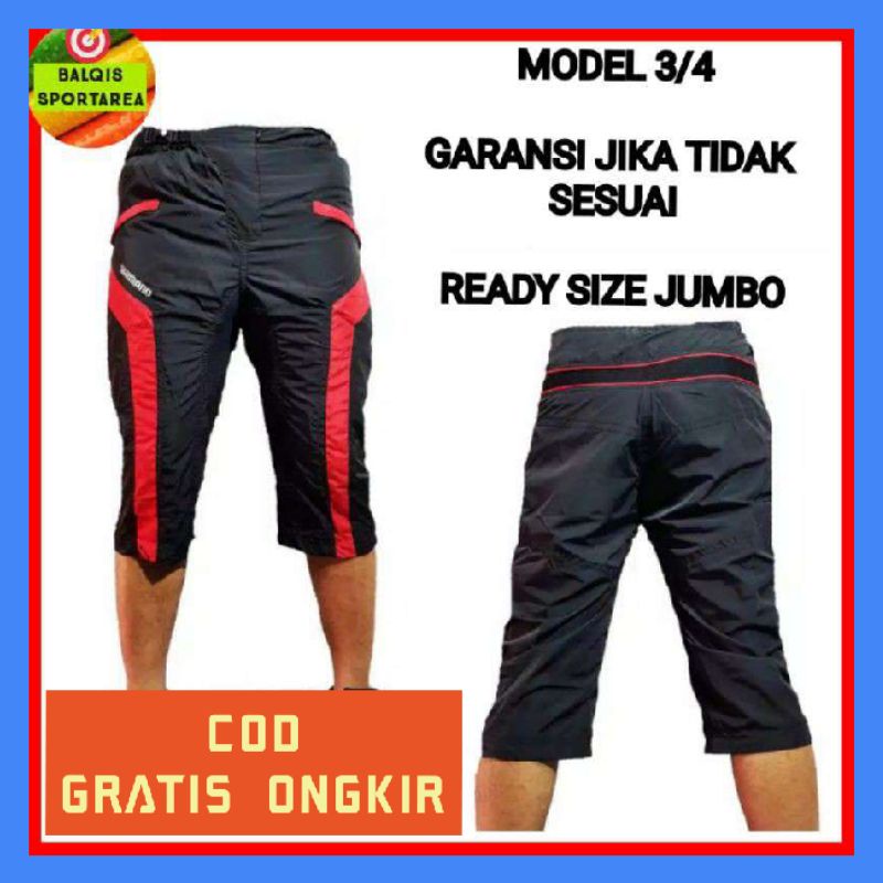 CELANA SEPEDA PADDING PRIA 3/4 JUMBO - CELANA BERSEPEDA BIG SIZE - CELANA SEPEDA JUMBO PADDING MTB