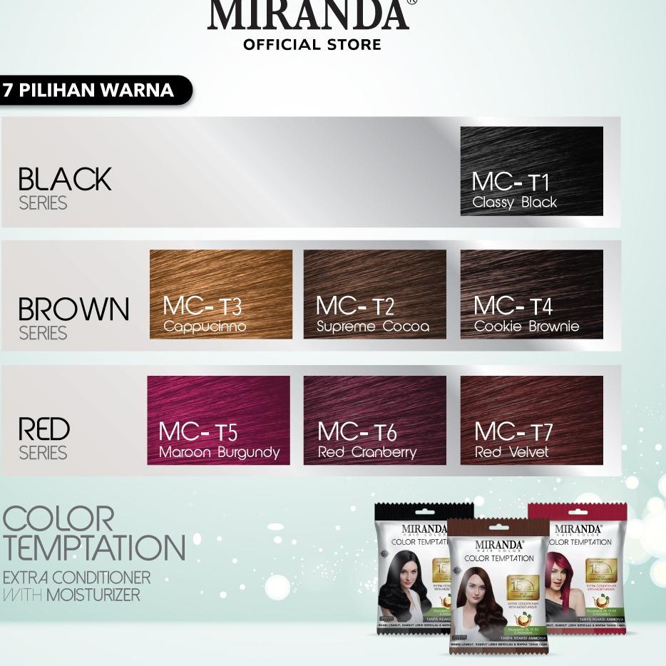 ☘️ CHAROZA ☘️ MIRANDA Hair Color Temptation 20ml Sachet