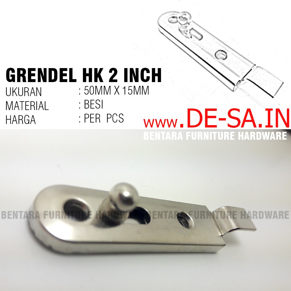 HK Grendel Kecil Slot Pintu 2 Inchi