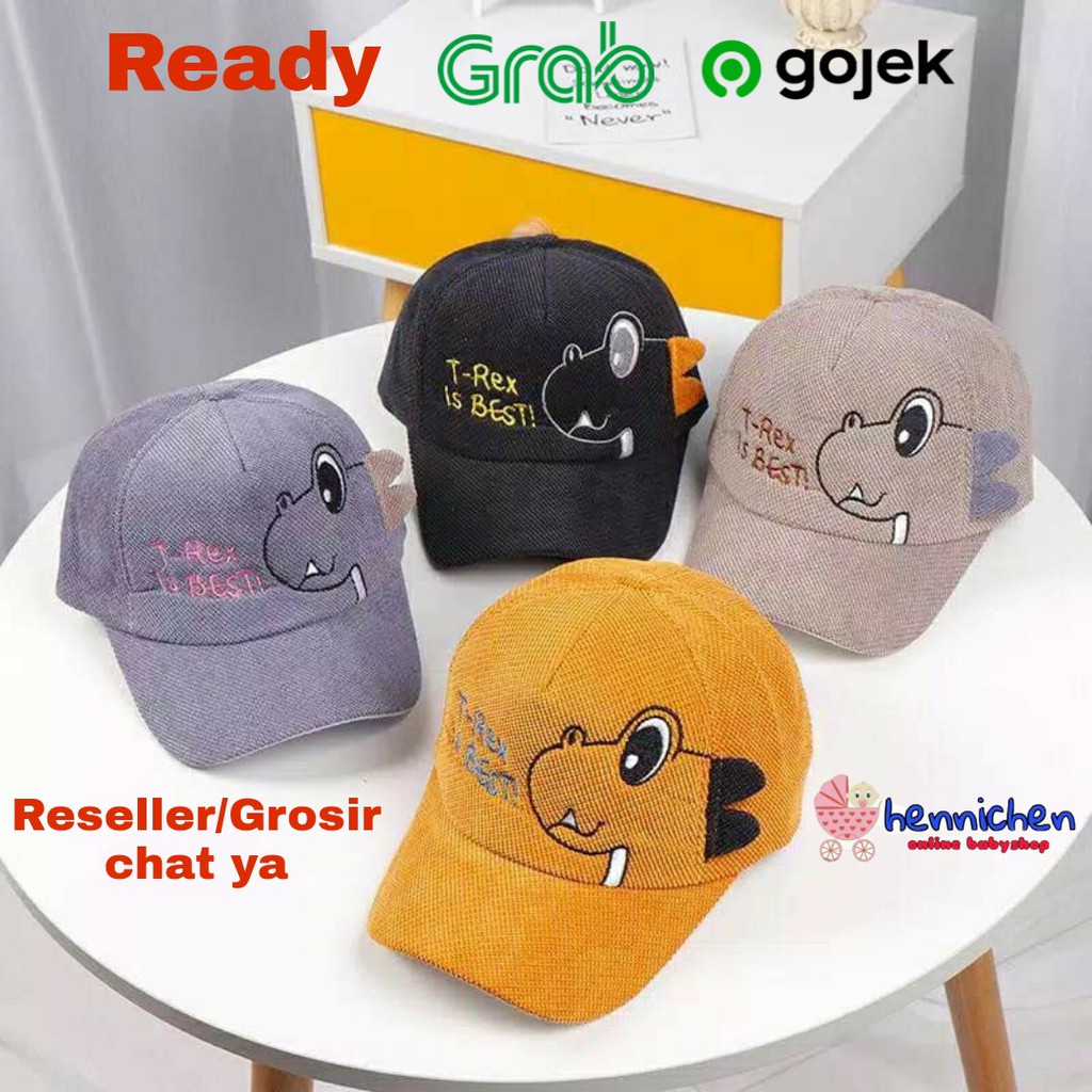 Topi Fashion Karakter Lucu T-REX DINO  3D  1 thn - 8 thn