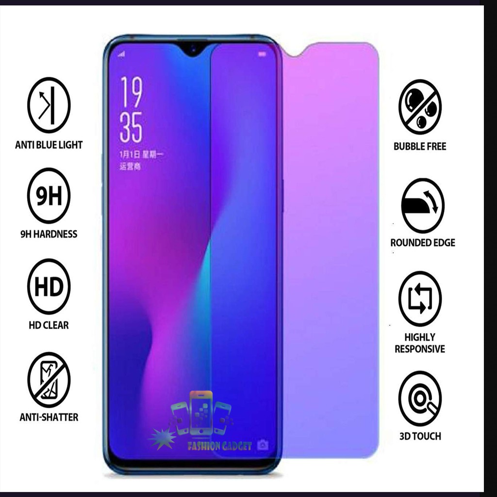 Tempered Glass Realme 3 ANTI BLUE LIGHT Realme 3 Full Screen  Antigores Realme 3 Pelindung Layar Hp