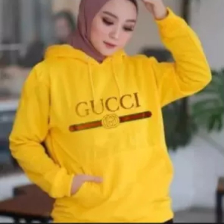 sweater pria/ wanita guuccii/Hoodie wanita kekinian-MUSTARD