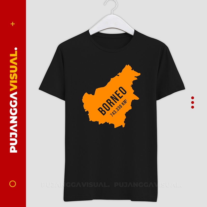 Kaos pria Borneo Kalimantan