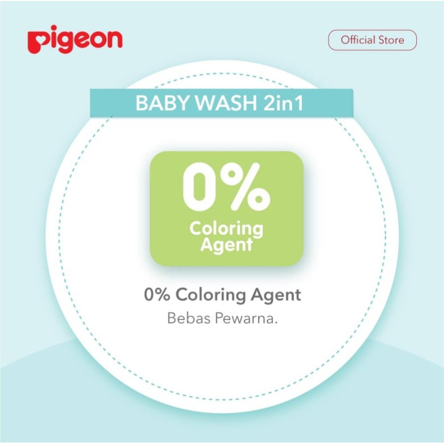 PIGEON Baby Wash 2 in 1 Chamomile 600ml REFILL Shampoo Sabun Bayi