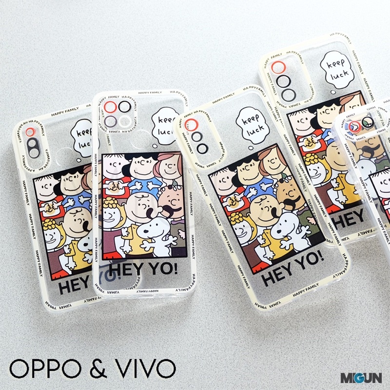New! Peanuts Case For OPPO REALME VIVO A12 A5S A11K A7 A53 A54 A15 A16 A1K C2 C12 C15 C20 C11 Y15 Y17 Y12 Y20 Y12i A74 A95 Y30 Y50 Y91 Y93 Y95 Y91C Y30 Y50