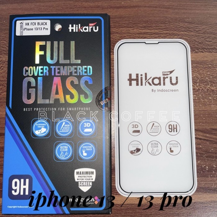 HIKARU IPHONE 13 MINI 13 PRO 13 13 PRO MAX TEMPERED GLASS FULL LEM HIKARU ORIGINAL SS GLASS ANTI GORES KACA FULL COVER PELINDUNG LAYAR 13 PROMAX