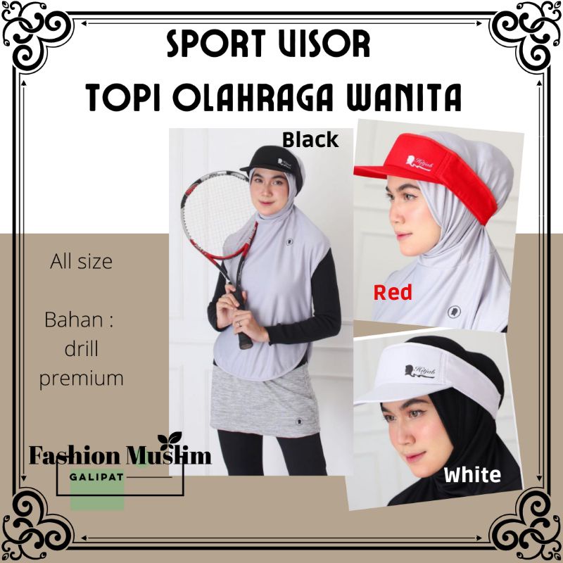 Topi Olahraga Wanita Topi Olahraga Wanita Hijab Sport Visor Topi Golf Wanita Topi Olahraga Tennis Ru