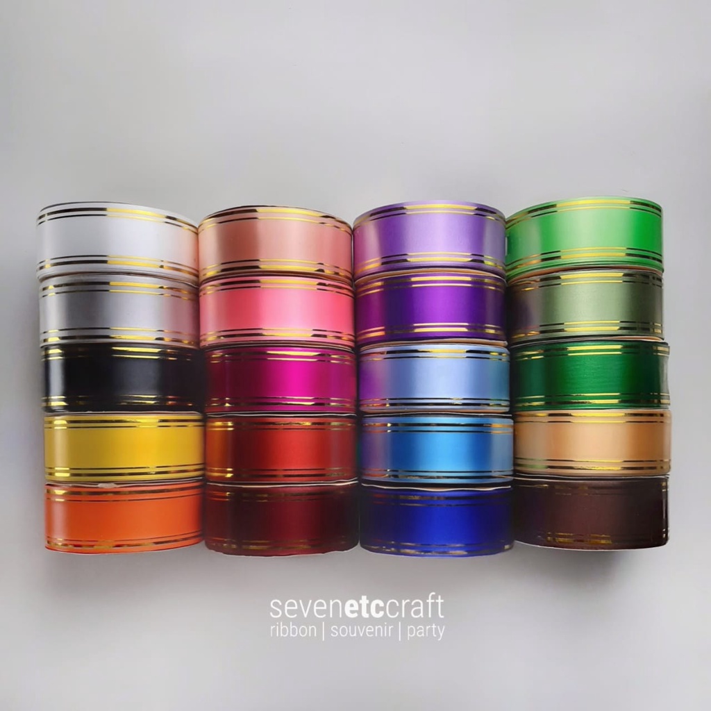 

Pita Kado Jepang List Emas 1,5 inch ( 4 cm )