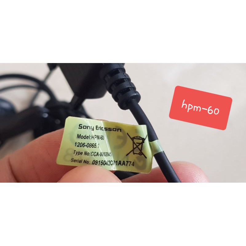 headset earphones sony ericsson hpm60 k850 m600 r330 r306 s312 s302 s500 t707 t715 w20 w200 w205