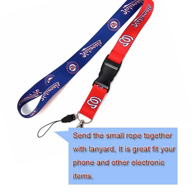 Mlb Baseball Lanyard Ponsel Tali Leher Untuk Gantungan Kunci Tali Anti Hilang &amp; ID Card Holder Sling Untuk Penggemar Olahraga