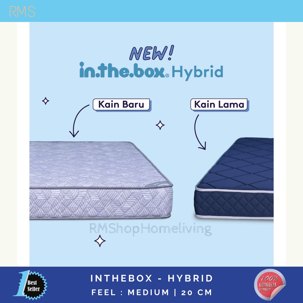 FREE ONGKIR - InTheBox Kasur HYBRID Uk. 200x200 / In The Box / Kasur Busa / Hybrid / Matras / Foam M