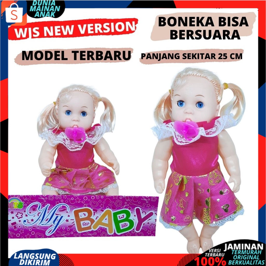 Mainan Anak Perempuan Boneka Bayi Baby Dot Bersuara Papa Mama Ketawa Menangis Kado Ulang Tahun Anak