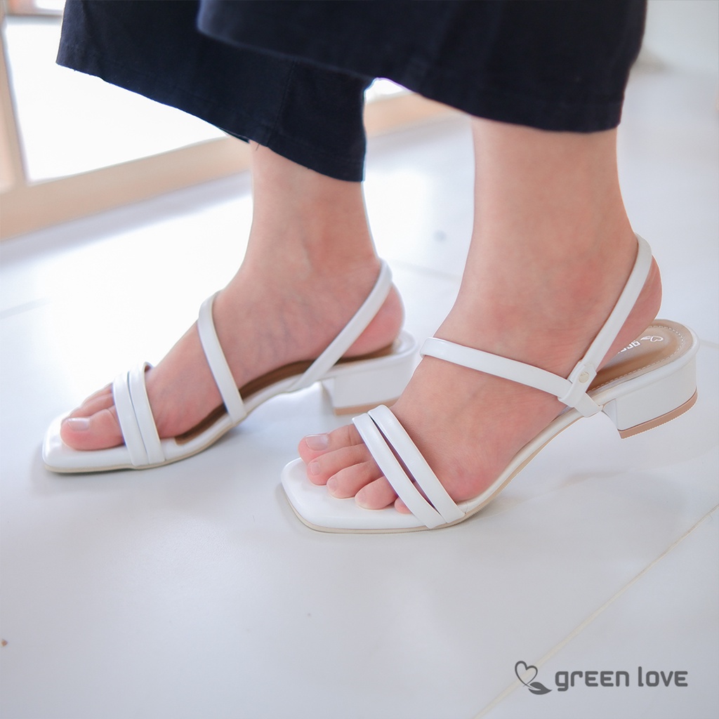 Green Love heels DEALOVA