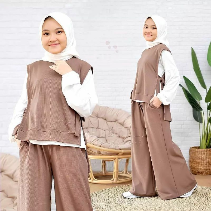 SETELAN ANAK TANGGUNG PEREMPUAN USIA 10-11-12-13 TAHUN/SHERINA SET KIDS FASHION MUSLIM/PAKAIAN SET A