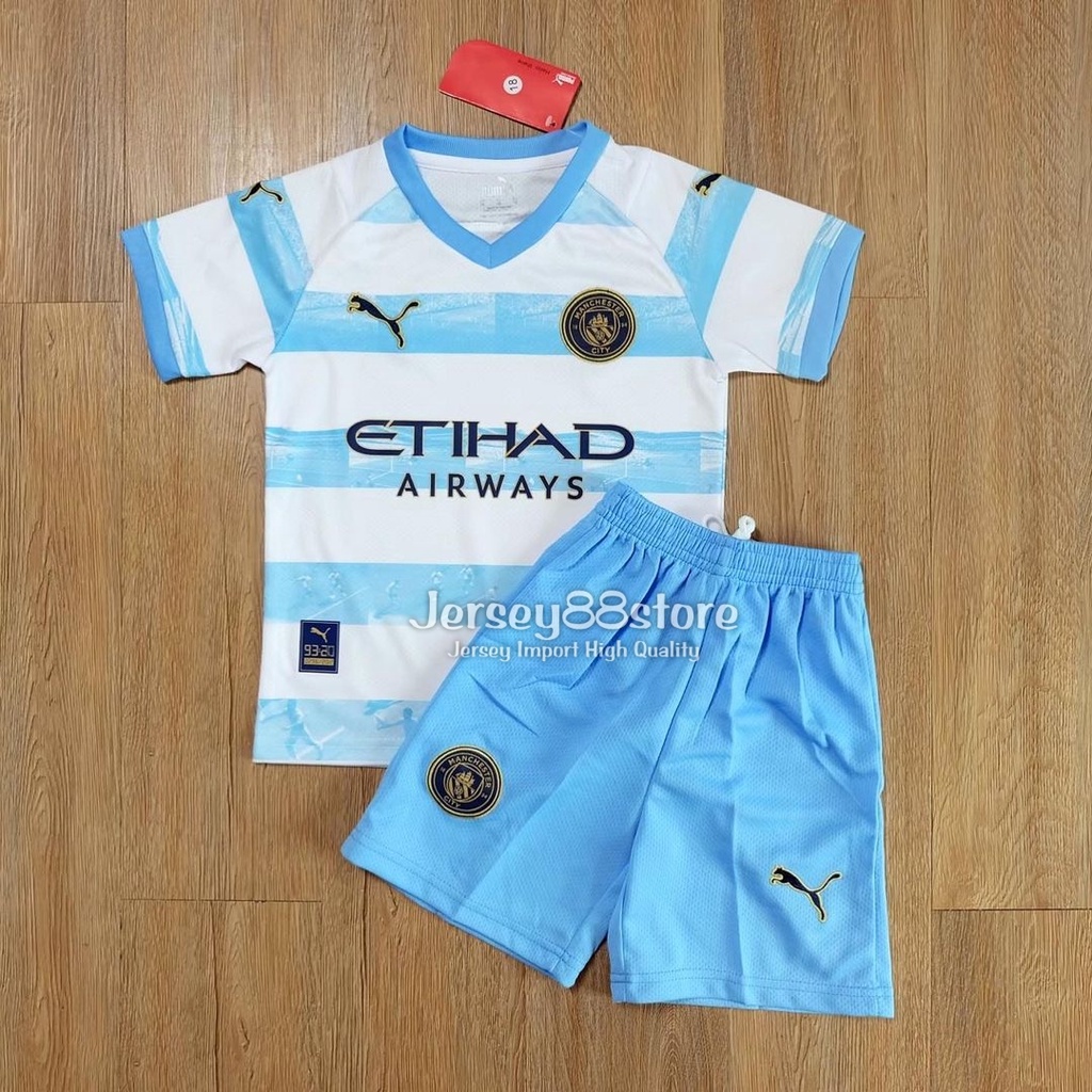 Jersey Baju Sepak Bola Setelan Anak/Kids ManCITY Special Aguero 2022/2023 Grade Ori