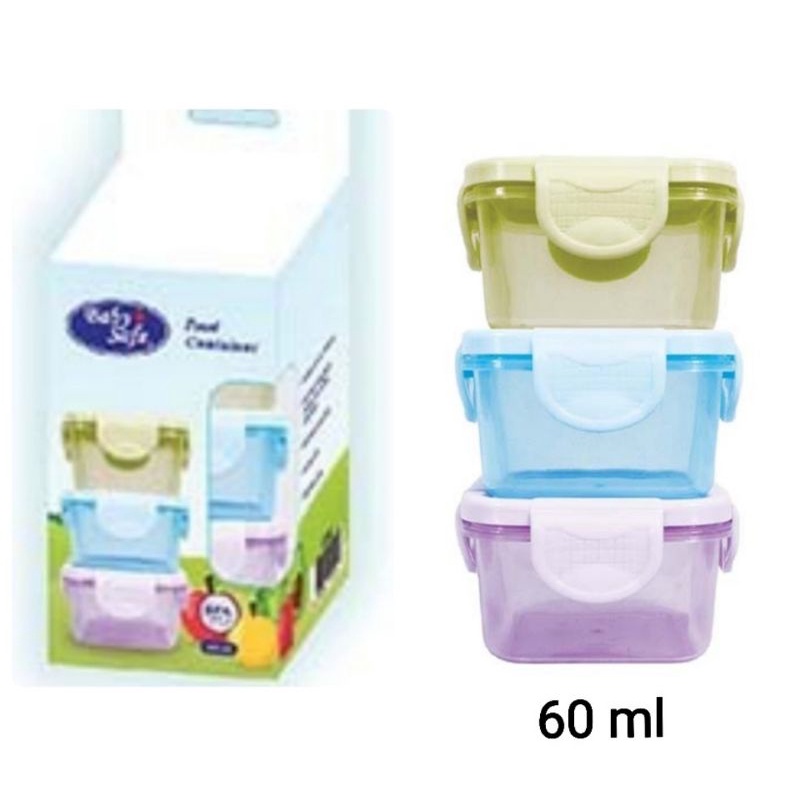 Baby Safe FC002 FC003 Food Container 60 ml 150 ml Kontainer Makanan Bayi MPASI