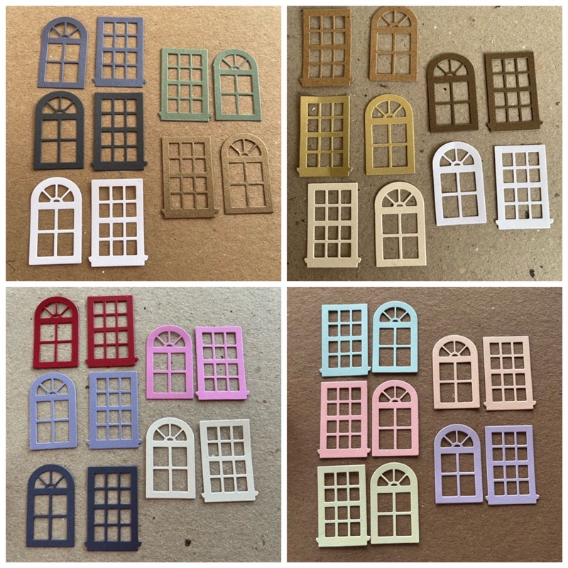 

1 set isi 10 pc die cut / cut die / cut dies / dies cut for scrapbook journal journaling bujo / jendela window set2