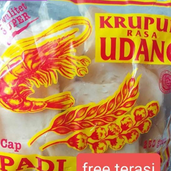 

Krupuk udang padi kapas 250gram