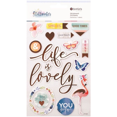 

rosie's studio 1 lembar stiker dekorasi u tuk jurnaling, scrapbooking, planner dan diary