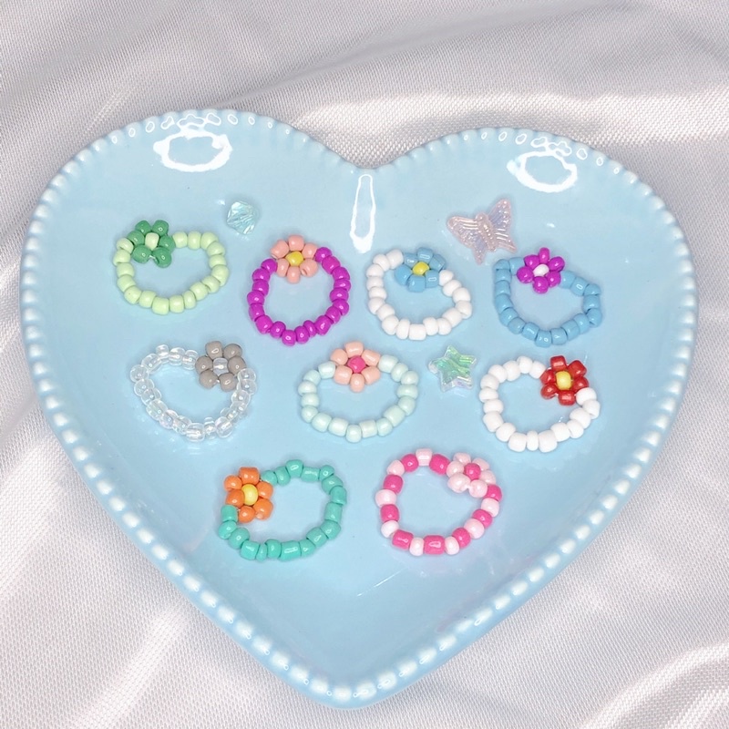 Beaded rings SET / cincin manik SET / gelang dan cincin manik