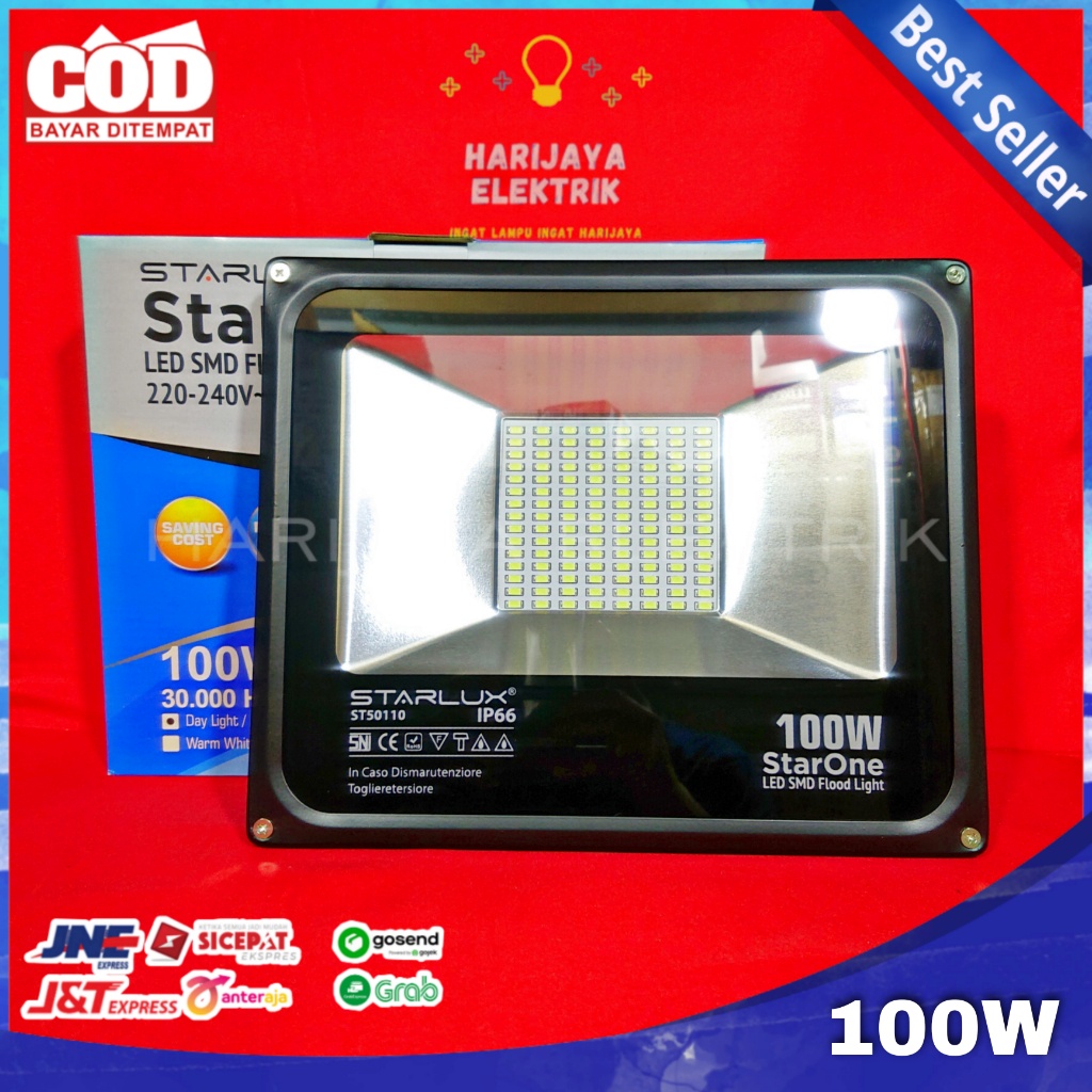 STARONE LAMPU KAP SOROT LED 100 WATT STARLUX ST50110 FLOODLIGHT SNI