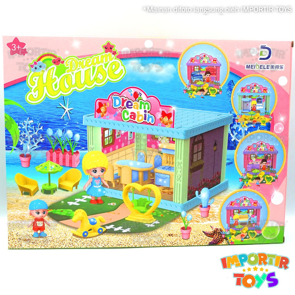 Mainan Rumah Villa Anak Cewek + KITCHEN SET (IMPORTIR TOYS QUALITY)