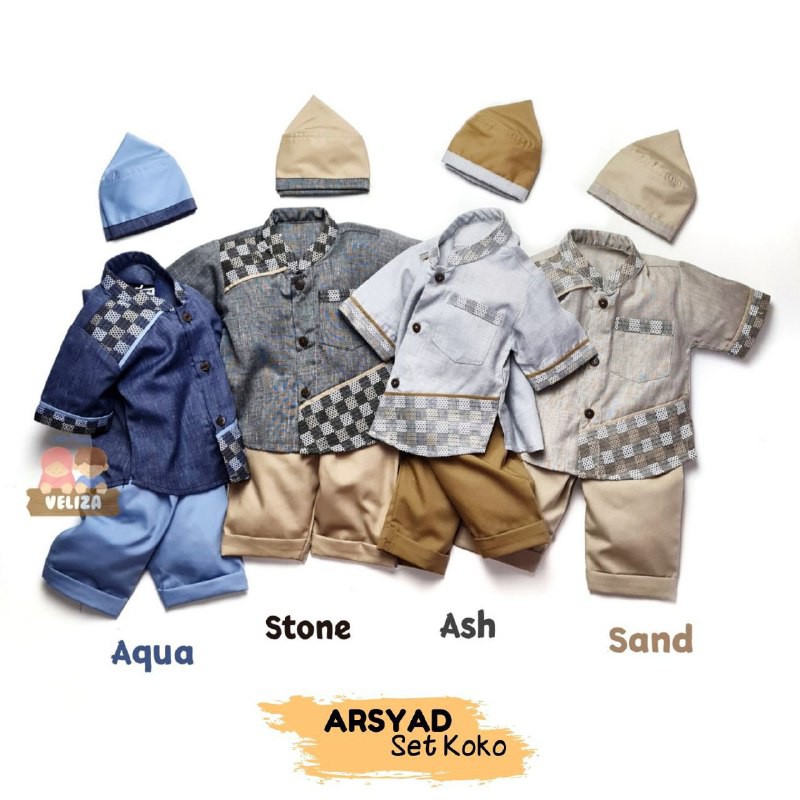 SET KOKO ANAK BAYI NEWBORN COUPLE AYAH ARSYAD KEREN ORIGINAL BY VELIZA ADEM LUCU