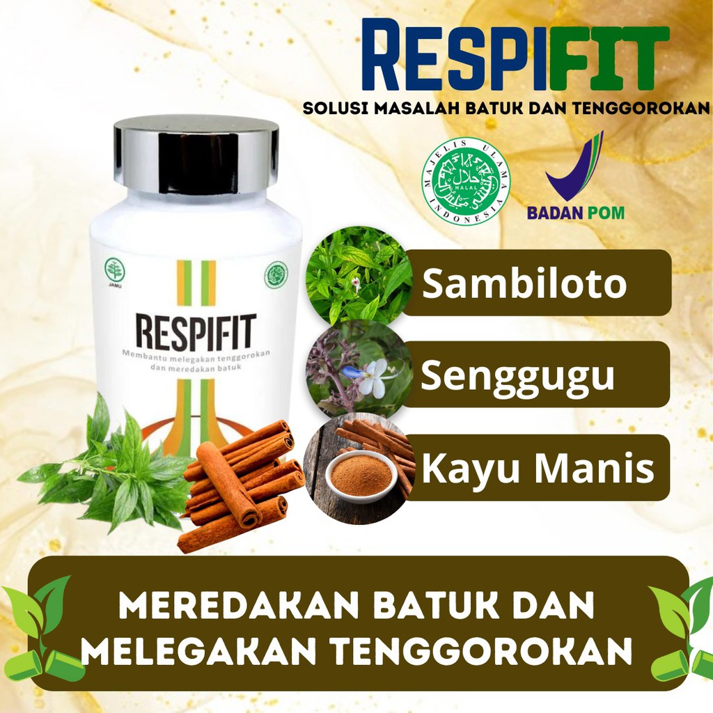 Jual Respifit Obat Gurah Suara Premium Hilangkan Dahak Paru Dan Hidungbersertifikat Bpom 4172