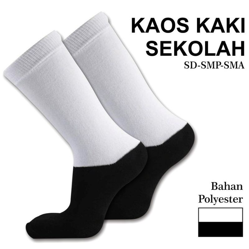 KAOS KAKI SEKOLAH HITAM PUTIH SD/SMP/SMA