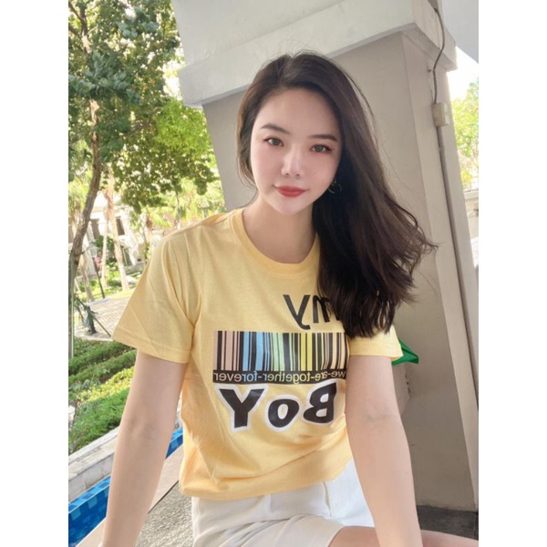 baju wanita yellow T shirt