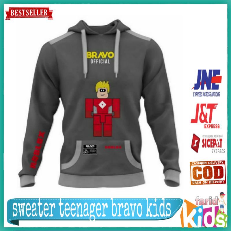 (COD)SWEATER TEENAGER BRAVO KIDS||SWEATER HOODIE JUNIOR BRAVO KIDS size 10-18