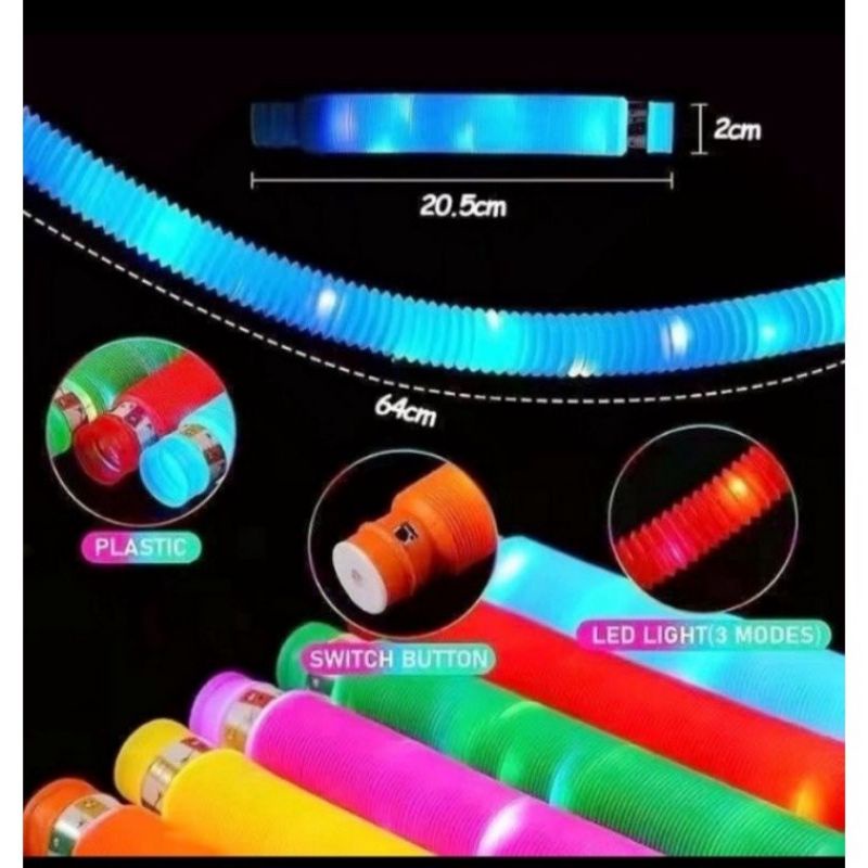 Pop Pipes Led / Pop Tubes Led / Mainan Anak Viral / Lampu Led