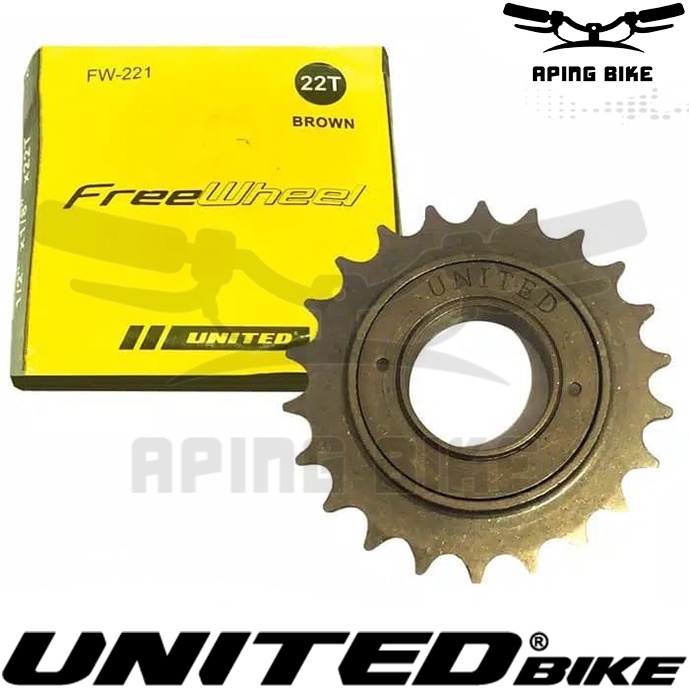 Freewheel United 22T FW-221 Gear Belakang Gir Sepeda BMX Mini MTB Seli