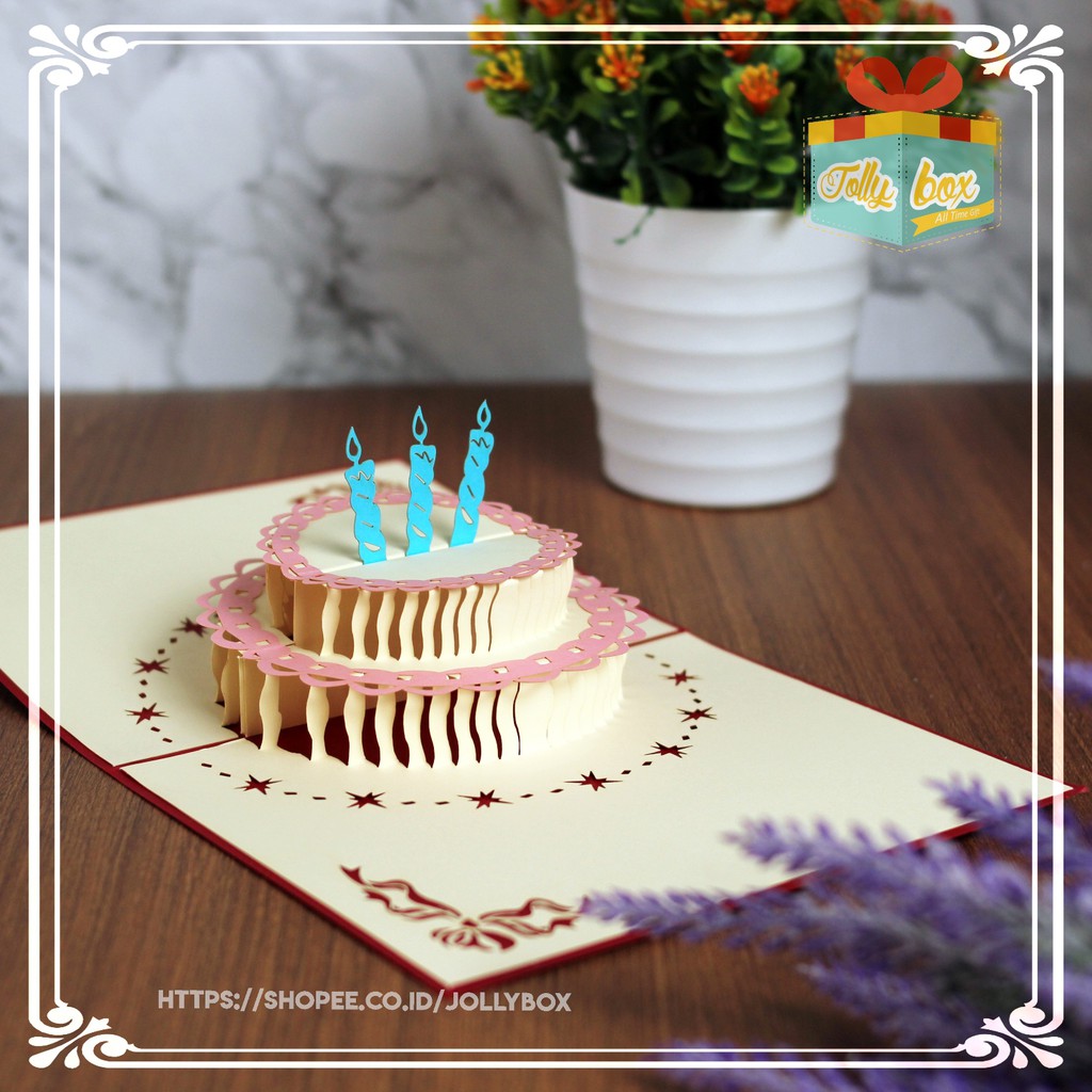 Jollybox Kartu Ucapan 3D Ulang Tahun Happy Birthday Pop Up Cards