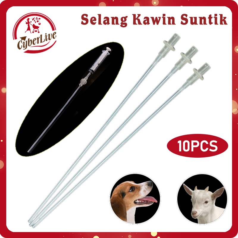 10pcs Alat Inseminasi Buatan Hewan  Anjing Kucing Sapi Dll Selang Kawin Suntik