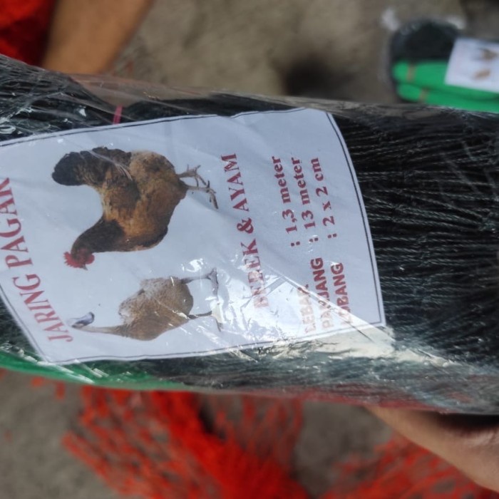 [[BISA COD]] jaring pagar ukuran 1,3x13 meter lubang 2x2 cm untuk pagar ayam, dll