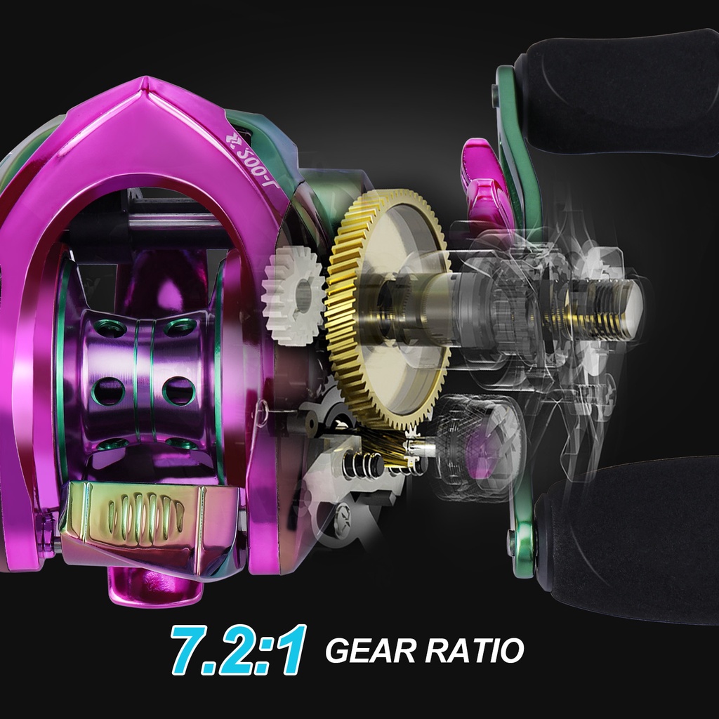 12+1 BB Castiing Fishing Reel dengan gear ratio tinggi 7.2:1 Dan EVA Handle untuk alat pancing air tawar.