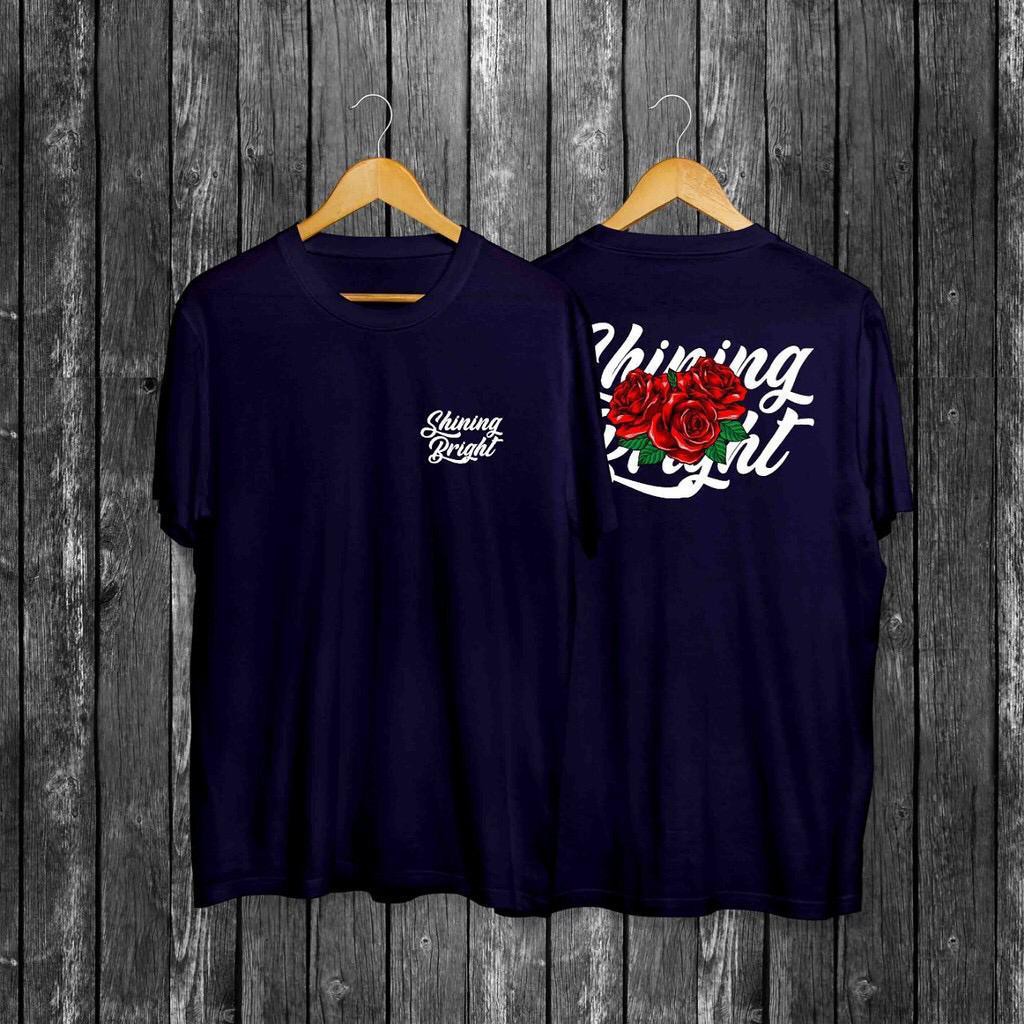 Kaos murah Kaos distro murah baju  distro pria t-shirt murah combed30s shining mawar