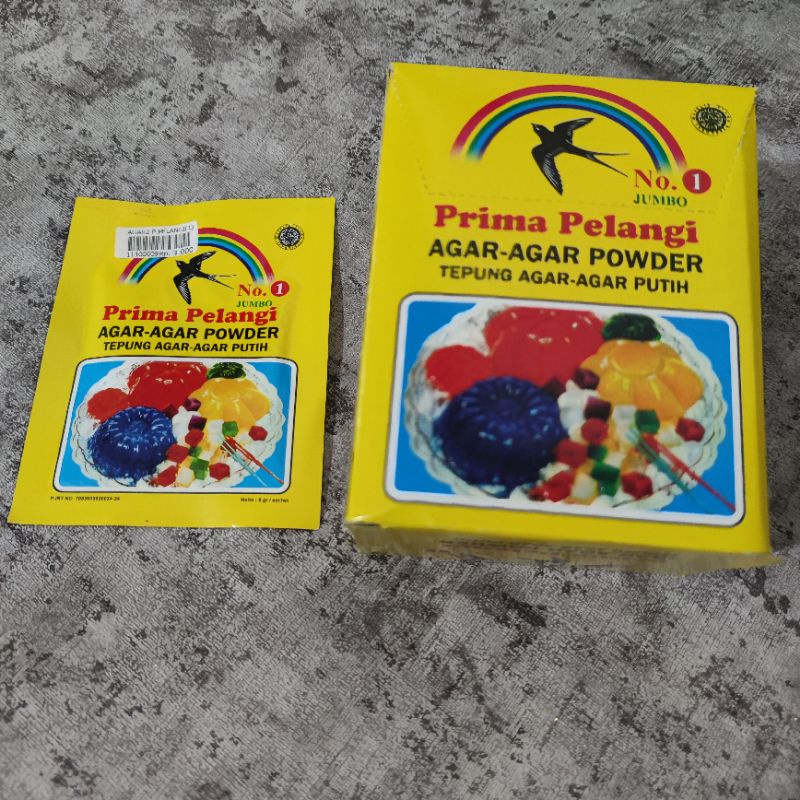 

TEPUNG AGAR AGAR PRIMA PELANGI 9 GRAM SACHET BUBUK POWDER AGAR AGAR PLAIN