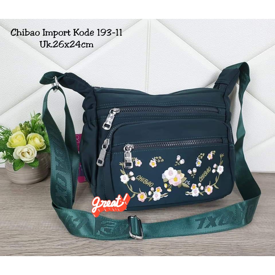 Tas Slempang Chibao 193-11 motif Bunga TERBARU SPECIAL PRICE BISA BAYAR DITEMPAT-TAS SLEMPANG WANITA