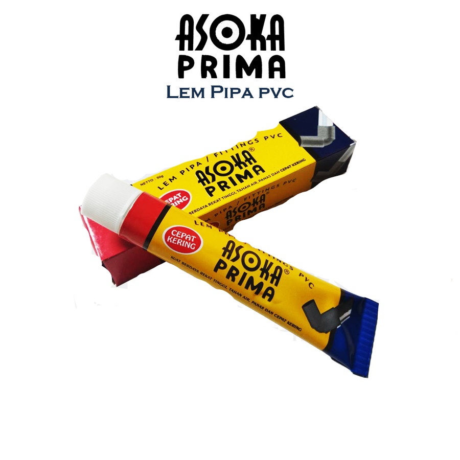 Lem Pipa Pvc Tube 50gr Merk Asoka Prima