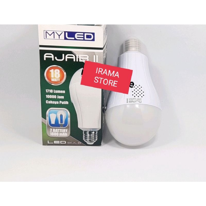 MYLED Ajaib II Lampu LED Emergency 18 Watt AC/DC Dua Battery