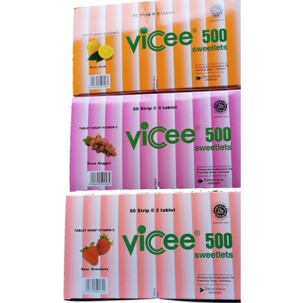 Vicee 500 Vitamin C 500mg per box isi 100 tablet