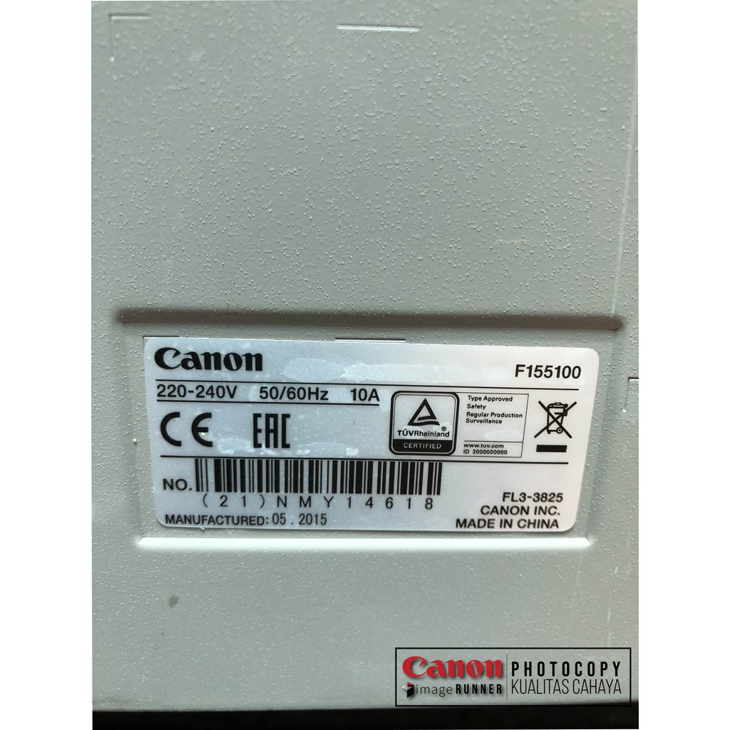 Mesin Fotokopi Canon IRA 6255/6265/6275 EX Eropa 220Volt Grade A