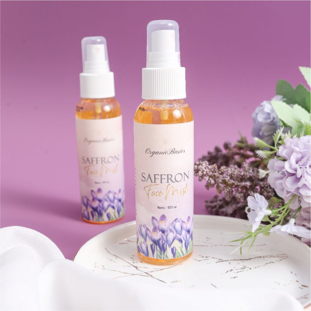 BPOM ORGANICBASICS Saffron Facemist with Hyaluronic acid + witch hazel extract