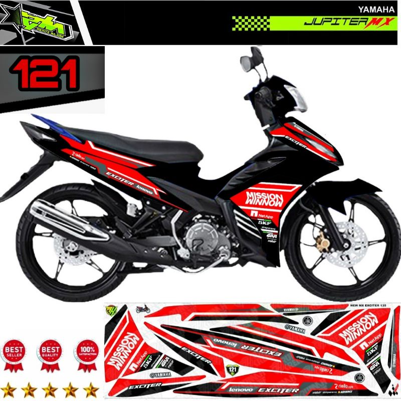 Decal Sticker Striping Variasi Jupiter Mx 135 New 2011-2016 - Jupiter Mx 135 New 5Speed - Jupiter Mx