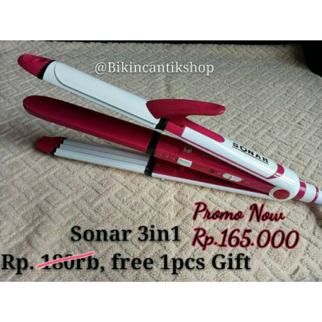 BEST SELLER Catokan sonar 3in1 sn 710 original  sisir blow  catokan curly  catokan genteng gerigi