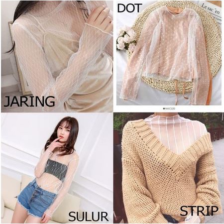 Inner blouse dalaman atasan transparan wanita baju korea